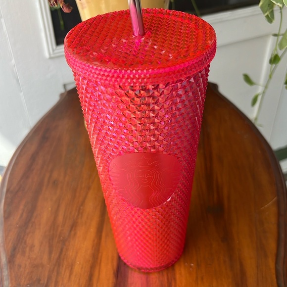 Starbucks | Holiday 2019 Neon Pink Studded Tumbler Cold Cup - Picture 1 of 8
